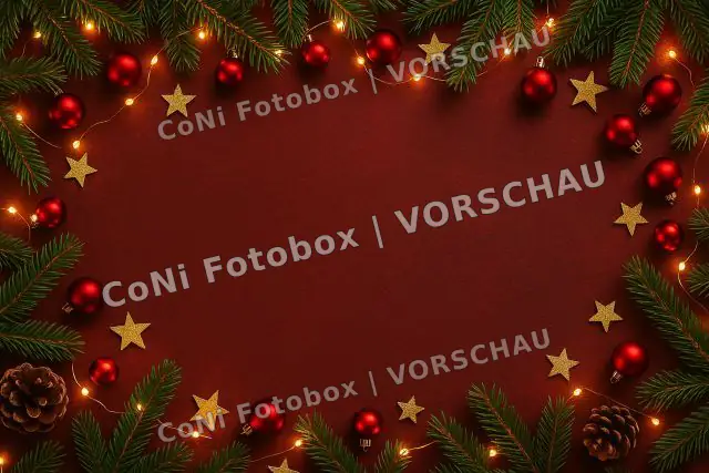 Festlicher Fotobox-Startscreen für eine Weihnachtsfeier